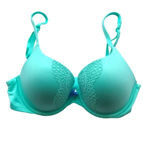 Soutien-gorge Victoria's Secret Padded Demi Bra 32D - Avec Armatures, Couleur Pêche, Neuf Avec étiquettes